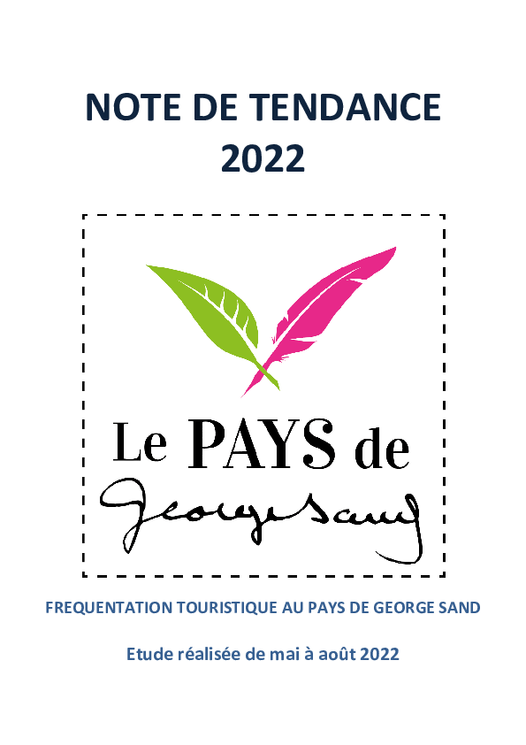 NOTE DE TENDANCE 2022 - Pays de George Sand