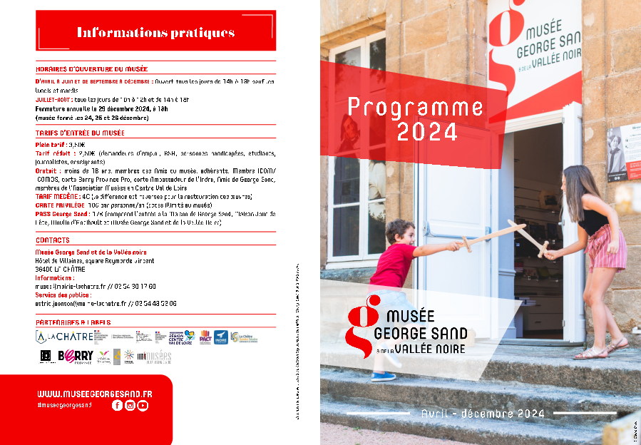 calendrier des manifestations 2024 version imprimeur avec bords perdus - Pays de George Sand