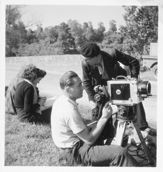 Jacques Tati tournage du film jour de fête